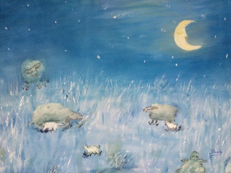 Slaap kindje slaap......Olieverf, 2021,40x50 cm